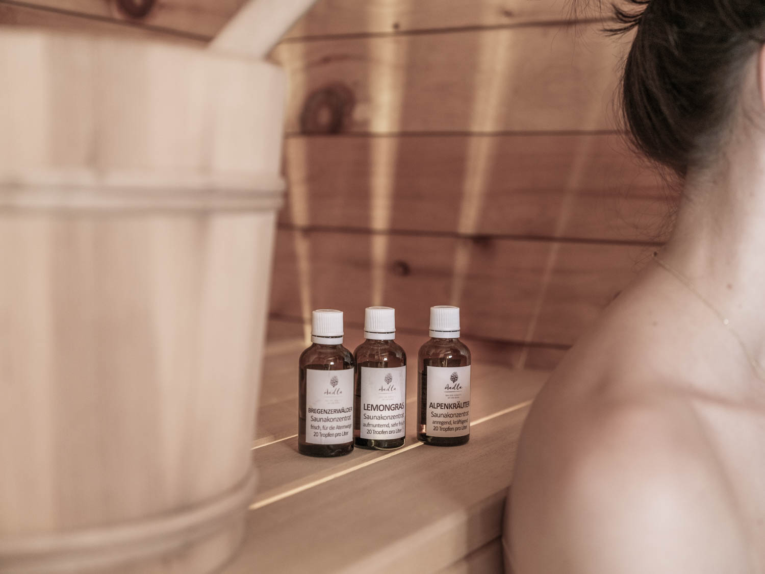 verschieden Duftöle in Sauna | Premium Chalet-Urlaub