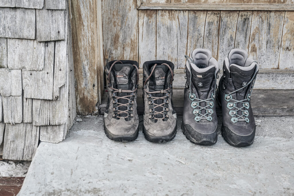 Wandelschoenen in de bergen
